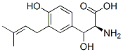 3-prenyl-beta-hydroxytyrosine Struktur
