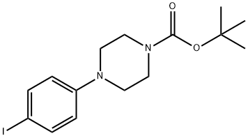 TERT-BUTYL 4-(4-IODOPHENYL)TETRAHYDRO-1(2H)-PYRAZINECARBOXYLATE Struktur