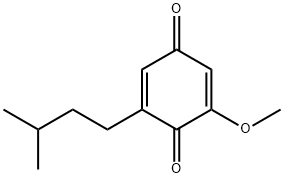 2-イソペンチル-6-メトキシ-p-ベンゾキノン 化学構造式
