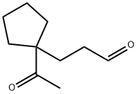 Cyclopentanepropanal, 1-acetyl- (9CI) 化学構造式