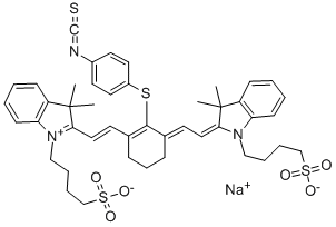 1,1'-BIS(4-SULFOBUTYL)-11-(4-ISOTHIOCYANATOPHENYLTHIO)-3,3,3',3'-TETRAMETHYL-10,12-TRI METHYLENEINDOTRICARBOCYANINE MONOSODIUM SALT