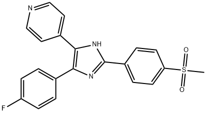 4-[5-(4-FLUORO-PHENYL)-2-(4-METHANESULFONYL-PHENYL)-3H-IMIDAZOL-4-YL]-PYRIDINE,152121-46-5,结构式