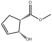 3-Cyclopentene-1-carboxylicacid,2-hydroxy-,methylester,(1S-cis)-(9CI) 结构式