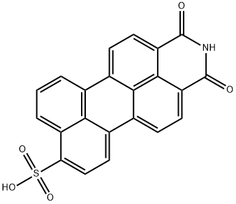 2,3-Dihydro-1,3-dioxo-1H-perylo[3,4-cd]pyridine-8-sulfonic acid Struktur