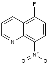 5-Fluoro-8-Nitro Quinoline 化学構造式