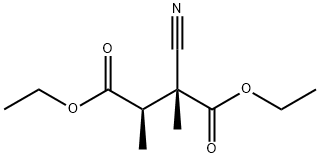 Butanedioic acid, 2-cyano-2,3-dimethyl-, diethyl ester, (R*,R*)- (9CI) Structure