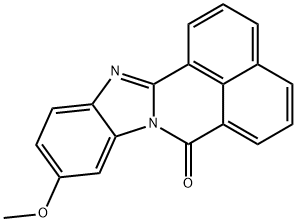 10-メトキシ-7H-ベンゾイミダゾ[2,1-a]ベンゾ[de]イソキノリン-7-オン 化学構造式