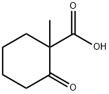 Cyclohexanecarboxylic acid, 1-methyl-2-oxo- (9CI) 化学構造式