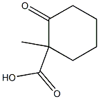 Cyclohexanecarboxylic acid, 1-methyl-2-oxo-, (+)- (9CI) Structure