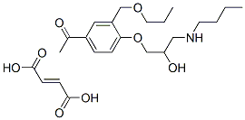 but-2-enedioic acid, 1-[4-(3-butylamino-2-hydroxy-propoxy)-3-(propoxym ethyl)phenyl]ethanone Structure