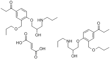 1-Propanone, 1-(4-(2-hydroxy-3-(propylamino)propoxy)-3-(propoxymethyl) phenyl)-, (E)-2-butenedioate (2:1) (salt)|