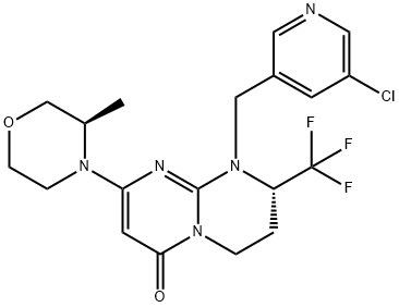 (S)-1-((5-chloropyridin-3-yl)methyl)-8-((R)-3-methylmorpholino)-2-(trifluoromethyl)-3,4-dihydro-1H-pyrimido[1,2-a]pyrimidin-6(2H)-one price.