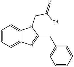 (2-ベンジル-1H-ベンズイミダゾール-1-イル)酢酸 化学構造式