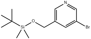 PYRIDINE, 3-BROMO-5-[[[(1,1-DIMETHYLETHYL)DIMETHYLSILYL]OXY]METHYL]- Structure