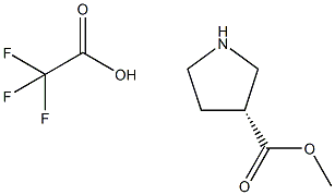 methyl (3R)-pyrrolidine-3-carboxylate trifluoroacetate Structure