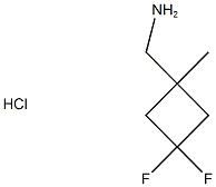 (3,3-二氟-1-甲基环丁基)甲胺盐酸盐,1523606-30-5,结构式
