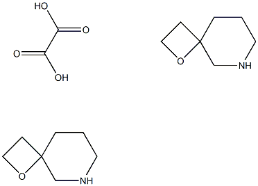 1-Oxa-6-azaspiro[3.5]nonane oxalate(2:1) 化学構造式