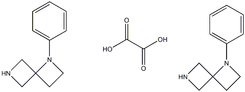 1-phenyl-1,6-diazaspiro[3.3]heptane hemioxalate Struktur