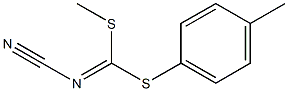 Methyl(4-methylphenyl)cyanocarbonimidodithioate 化学構造式