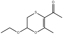 Ethanone, 1-(6-ethoxy-5,6-dihydro-2-methyl-1,4-oxathiin-3-yl)- (9CI) Structure