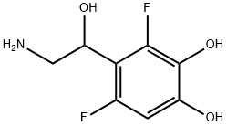 1,2-Benzenediol, 4-(2-amino-1-hydroxyethyl)-3,5-difluoro- (9CI) 化学構造式