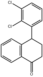 rac 4-(2,3-Dichlorophenyl)-3,4-dihydro-1(2H)-naphthalenone Struktur