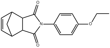 2-(4-エトキシフェニル)-3a,4,7,7a-テトラヒドロ-4,7-メタノ-1H-イソインドール-1,3(2H)-ジオン 化学構造式