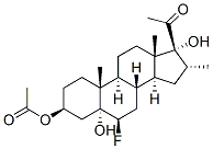 6beta-fluoro-3beta,5alpha,17-trihydroxy-16alpha-methylpregnan-20-one 3-acetate Struktur