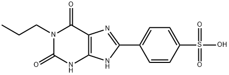 4-(2,3,6,7-TETRAHYDRO-2,6-DIOXO-1-PROPYL-1H-PURIN-8-YL)-BENZENESULFONIC ACID 化学構造式