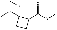 2,2-ジメトキシシクロブタンカルボン酸メチル 化学構造式