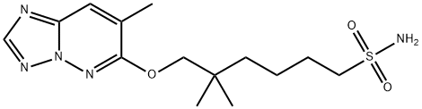 1-Hexanesulfonamide, 5,5-dimethyl-6-((7-methyl(1,2,4)triazolo(1,5-b)py ridazin-6-yl)oxy)-,152537-62-7,结构式