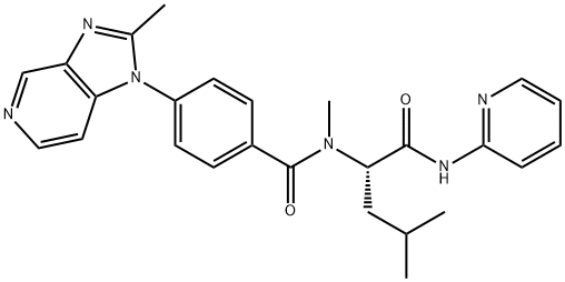 Benzamide, N-methyl-4-(2-methyl-1H-imidazo[4,5-c]pyridin-1-yl)-N-[3-methyl-1-[(2-pyridinylamino)carbonyl]butyl]-, (S)- (9CI) 结构式
