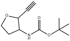 Carbamic acid, (2-ethynyltetrahydro-3-furanyl)-, 1,1-dimethylethyl ester (9CI) 结构式