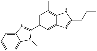 2-正丙基-4-甲基-6-(1'-甲基苯并咪唑-2-基)苯并咪唑 结构式