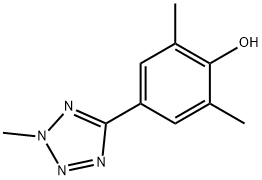 2,6-dimethyl-4-(2-methyl-1H-tetrazol-5-ylidene)cyclohexa-2,5-dien-1-on e Struktur