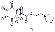 2-pyrrolidin-1-ylethyl N-(3-heptoxyphenyl)carbamate hydrochloride 化学構造式