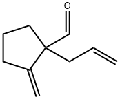 Cyclopentanecarboxaldehyde, 2-methylene-1-(2-propenyl)- (9CI) 化学構造式