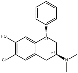 1-phenyl-3-dimethylamino-6-chloro-7-hydroxy-1,2,3,4-tetrahydronaphthalene Structure