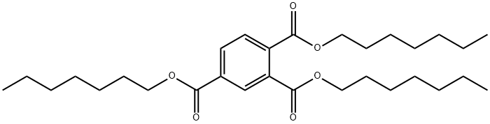 苯-1,2,4-三羧酸三庚酯 结构式