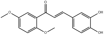 2′,5′-ジメトキシ-3,4-ジヒドロキシカルコン 化学構造式