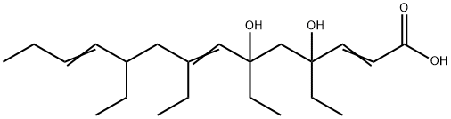 4,6-dihydroxy-4,6,8,10-tetraethyltetradec-2,7,11-trienoic acid Structure