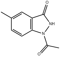 3H-Indazol-3-one,  1-acetyl-1,2-dihydro-5-methyl- Struktur