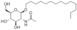 TETRADECYL 2-ACETAMIDO-2-DEOXY-BETA-D-GLUCOPYRANOSIDE Structure