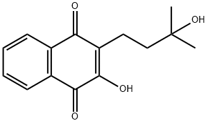 2-Hydroxy-3-(3-hydroxy-3-methylbutyl)-1,4-naphthalenedione,15298-01-8,结构式