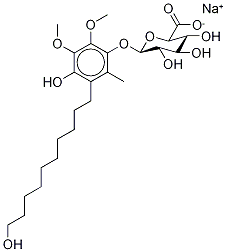 4-Hydroxy-3-(10-hydroxydecyl)-5,6-dimethoxy-2-methylphenyl β-D-Glucuronide Monosodium Salt Structure