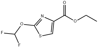 4-Thiazolecarboxylicacid,2-(difluoromethoxy)-,ethylester(9CI) Structure