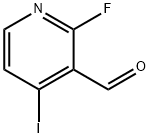 2-フルオロ-4-ヨード-3-ピリジンカルボキシアルデヒド 化学構造式