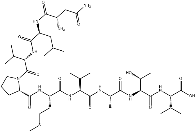 H-ASN-LEU-VAL-PRO-MET-VAL-ALA-THR-VAL-OH Structure