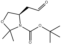 (R)-TERT-BUTYL 2,2-DIMETHYL-4-(2-OXOETHYL)OXAZOLIDINE-3-CARBOXYLATE 化学構造式