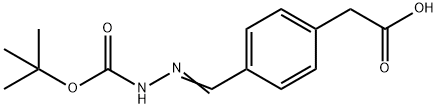 4-(2-TERT-BUTOXYCARBONYLAMINO-2-IMINO-ETHYL)-BENZOIC ACID 化学構造式